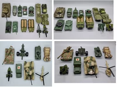 Matchbox Superfast Corgi + Other Military Vehicles Tanks Jeeps Artillery Etc • £20