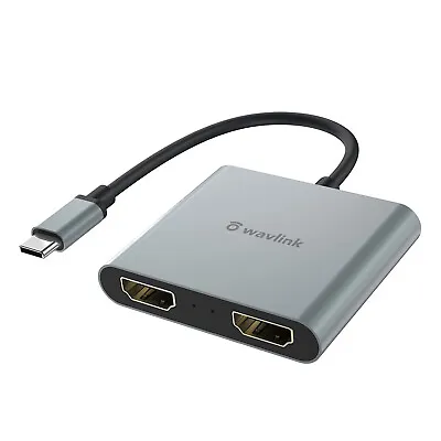 USB C To Dual HDMI Adapter 4K@60Hz Dual 4K@30Hz For MacBook/iPad Thunderbolt 3/4 • $19.99