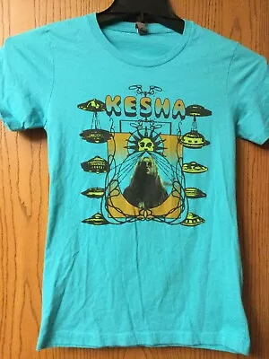 £49.16 • Buy Kesha - Flying Saucers.  Turquoise Shirt.  Ladies Cut.  M.