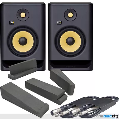 £428 • Buy KRK Rokit 7 Pair (RP7 G4 - Latest Model) + Foam Isolation Pads & Cables