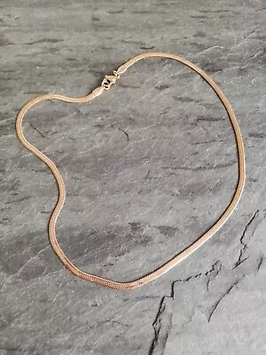 £11 • Buy Gold, Silver, Rose Gold Herringbone Snake Flat Waterproof Tarnish-proof Necklace