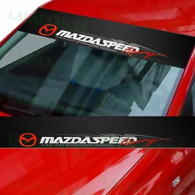 Windshield Carbon Fiber For Mazda Speed Racing Vinyl Banner Window Decal Sticker • $16.88