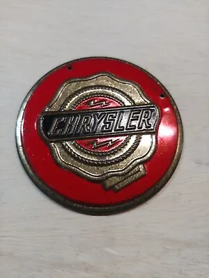 Vtg CHRYSLER TIN EMBLEM • $5