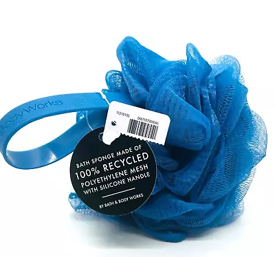 Bath & Body Works Loofah Bath Mesh Sponge Dark Blue With Silicon Handle • $7.95