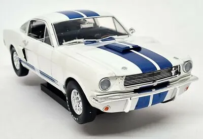 Shelby 1/18 - Ford Mustang GT 350 Shelby 1966 White / Blue Diecast Model Car • £99.99
