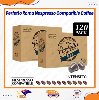 120pk Perfetto Roma Nespresso Compatible Coffee Capsules Bulk Intensity Level 10 • $42.97