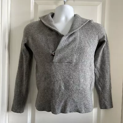 J.Crew Cropped Cardigan Sweater Wool Cashmere Blend Size Small Gray Shawl Hoodie • $44.95