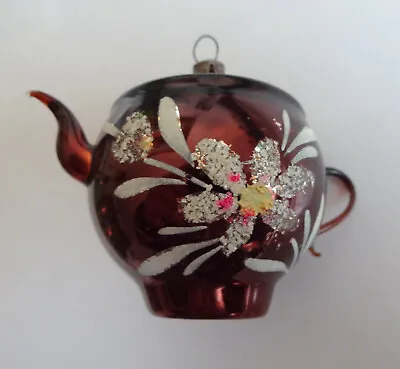 Vintage Germany Mercury Glass Christmas Tree Ornament Tea Pot Rare • $129
