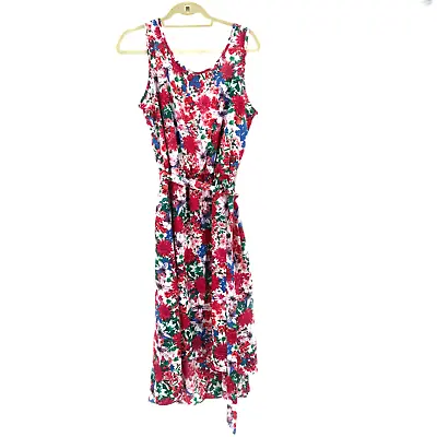 Shelby & Palmer Floral Tropical Vibrant Multicolor Dress Woman's 12 Sleeveless • $24.99