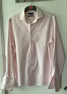 Jaeger Collar 16.5  Egyptian Cotton Dress Shirt. Pale Pink. Great Condition. • £8