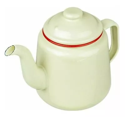 Falcon CREAM Enamel Tea Pot With Handle & Lid Teapot Genuine Falcon Enamel Ware  • £21.95