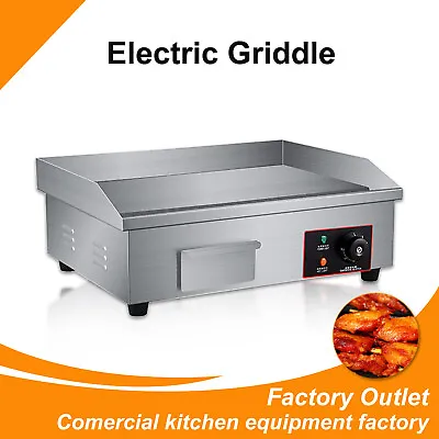 $119.99 • Buy 3000W 22  Commercial Electric Griddle Flat Top Grill Hot Plate BBQ Countertop