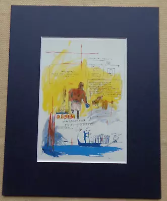 Jean-Michel Basquiat Pop Art Print Titled Mussolini Venice Italy Gondola Blue • $29.99