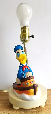 Vintage Donald Duck In A Boat Disney Lamp Light The Dolly Toy Company 1977 Works • $48.25