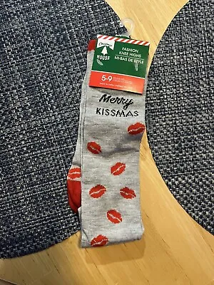 Fashion Knee High Men Christmas Socks Shoe Size 5-9 • $11.30