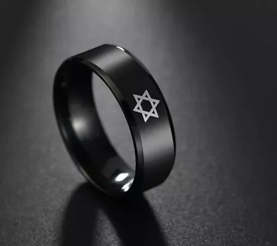 Black Jewish Star Of David Ring • £6.99