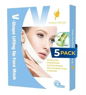 VENUS VISAGE 5 Piece V Line Lifting Mask – Invisible Face Slimming Strap - B16 • $9.99