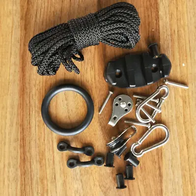 21PCS/set Water Sports Kayak Canoe Boat Anchor Trolley Kit Pad Eyes Screws Rope • $31.30