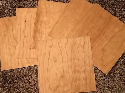 6 Cherry Wood Veneer 12  X 12  Sheets Pieces • $13.99