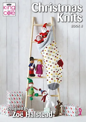 £6.99 • Buy Christmas Knits Book 8 King Cole Xmas Stocking Festive Toys Knitting Patterns