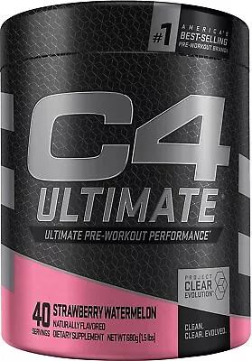 Cellucor C4 Ultimate Pre Workout (40 Servings) Strawberry Watermelon!! • $54.99