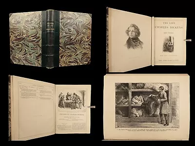 1872 Life Of CHARLES DICKENS 1st/1st A Christmas Carol Oliver Twist Illustrated • $499