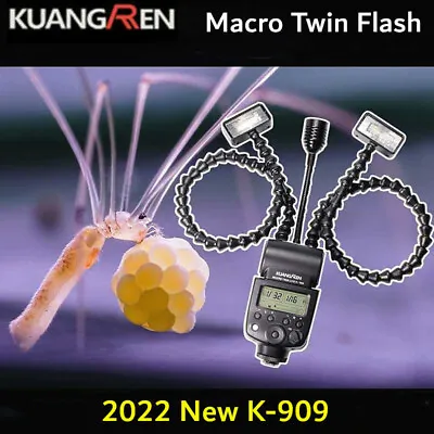 KUANGREN K-909 Macro Twin Flash Light Speedlite Dual Head For Canon Nikon Sony  • $243
