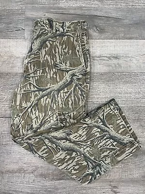 Vintage Mossy Oak Treestand Camo Cargo Pants Mens Original USA Made 90s Hunting • $19.99