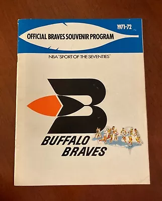 1971-72 Buffalo Braves Basketball Program Vs.  Milwaukee Bucs - Kareem • $34.95