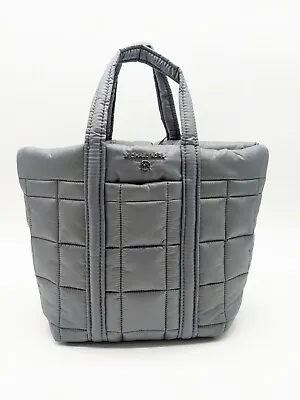 MICHAEL KORS Stirling Quilted Recycled Nylon Puffy SMALL Tote Bag -GREY • $60