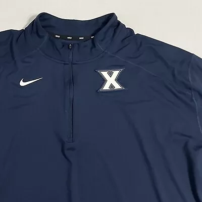 Nike Dri-Fit Men’s 2XL Xavier Musketeers Blue 1/4 Zip Pullover • $23.99