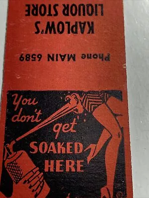 Pin Up Matchbook Cover Girl Kaplow Liquor Store Rochester New York • $4.88