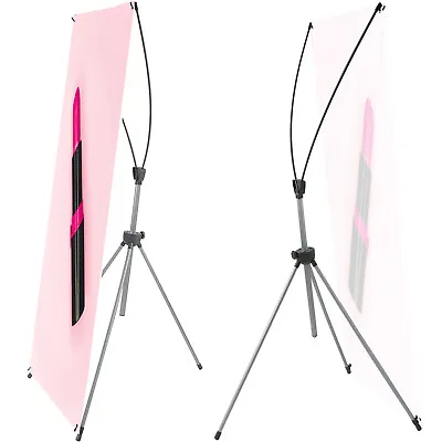 Adjustable X Banner Stand 24 X63  To 32 X72  (Stand ONLY) With Carrying Bag • $25.99