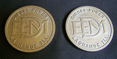 $28 • Buy 2~emd/general Motors/electro-motive Division~diesel Train Locomotive Token Coins