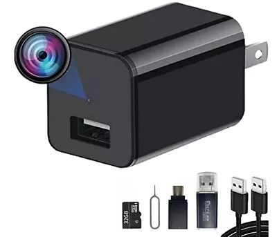 Micro SD Recording Hidden Camera Spy Camera Wall Charger NO WIFI -- NEW • $25.99