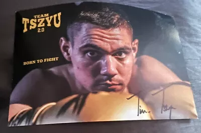 $90 • Buy Team Tim Tszyu 2.0 Hand Signed Boxing Photo Promo Card Memorabilia