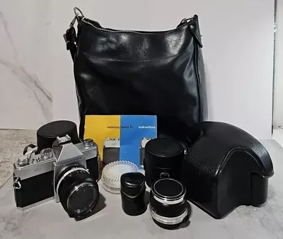 Mamiya Sekor 500TL Camera W F2.8 35mm And F2 50mm A/M Lenses Bag And Cases  • $34.99