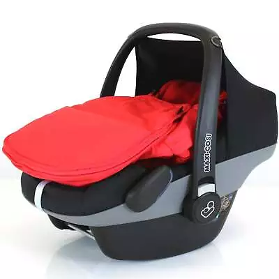 Newborn Baby Car Seat Footmuff New Fits Maxi Cosi Silver Cross Britax Warm Red • £13.60