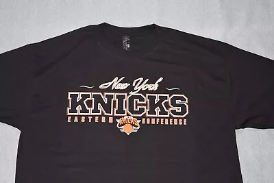 New York Knicks Vintage Graphic T-Shirt Tee Black XXL 2XL Script Logo Retro NEW • $20.99
