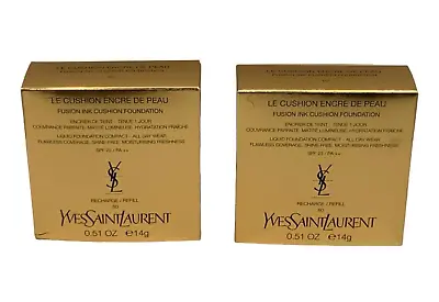 YSL Yves Saint Laurent Fusion Ink Cushion Foundation 14g Shade 40 50 & 60 • £13.95