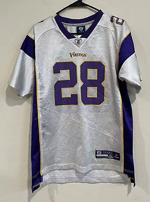 Minnesota Vikings Adrian Peterson #28 NFL Reebok Jersey Youth Sz XL 18-20 White • $14.99