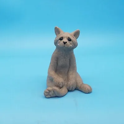 Quarry Critters Charley' Sitting Grey Cat Figurine 6 X 4.5” Second Nature Design • $12.95