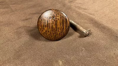 Antique Quarter Sawn Oak Round Knob Drawer Pull Handle Arts Crafts Furniture 1.5 • $48.50