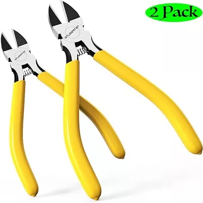 2PCS Wire Cutters Side Cutter Cable 6/5  Heavy Duty Cutting Pliers Carbide Steel • $9.79