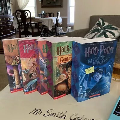 Harry Potter Boxed Set Years 1-5 📘📕J.K. Rowling Paperback Edition Scholastic • $20