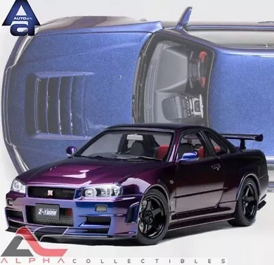 Autoart 77464 1:18 Nissan Skyline R34 Gt-r Z-tune Nismo (midnight Purple) • $266