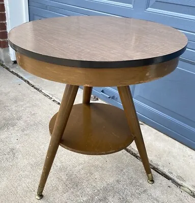 Vintage Mersman 8105 Round Side Table Mid Century Modern MCM Retro 23.5” Dia • $50.99