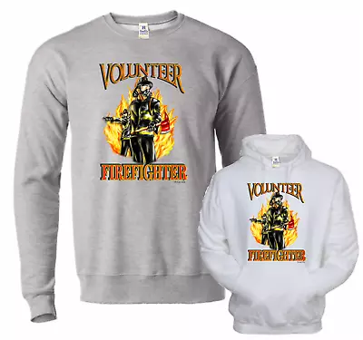 Firefighter Fire Volunteer HoneVille™ Hoodie Crewneck Sweatshirt • $33.70