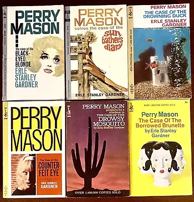 6 Vintage Perry Mason Paperbacks By Erle Stanley Gardner Very Good (VG)- To VG+ • $24