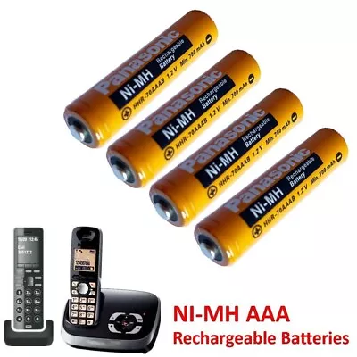 4pcs Panasonic AAA HHR-4DPA Cordless Phones NI-MH Rechargeable Battery 700mAh • $6.99